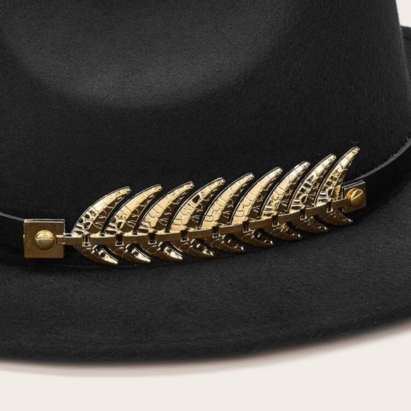 🌻 BACK IN STOCK! LEAF BANDED WIDE BRIM FEDORA 🌻 - Picture 2 of 2